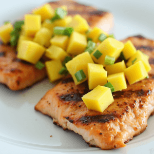 Grilled Salmon with Mango Salsa