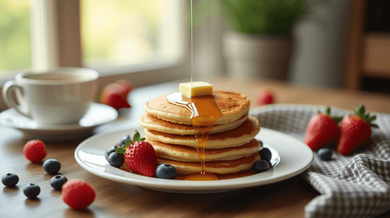 Small Batch Pancakes Without Buttermilk