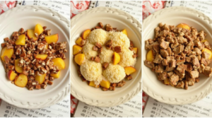 Different peach cobbler variations, including nut-topped, chocolate-infused, and cinnamon-spiced versions