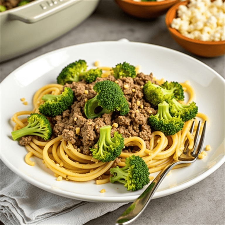 Ground Beef And Broccoli Pasta