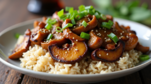 Seitan and Mushroom Stir-Fry