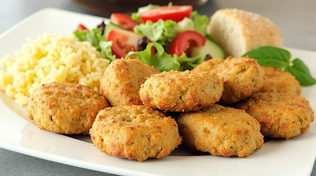garlic butter chicken bites garnished with fresh parsley.