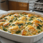 Chicken Florentine Casserole: 7 Incredible Secrets Chicken Florentine Casserole served over whole wheat pasta with arugula salad, roasted cherry tomatoes, garlic bread,