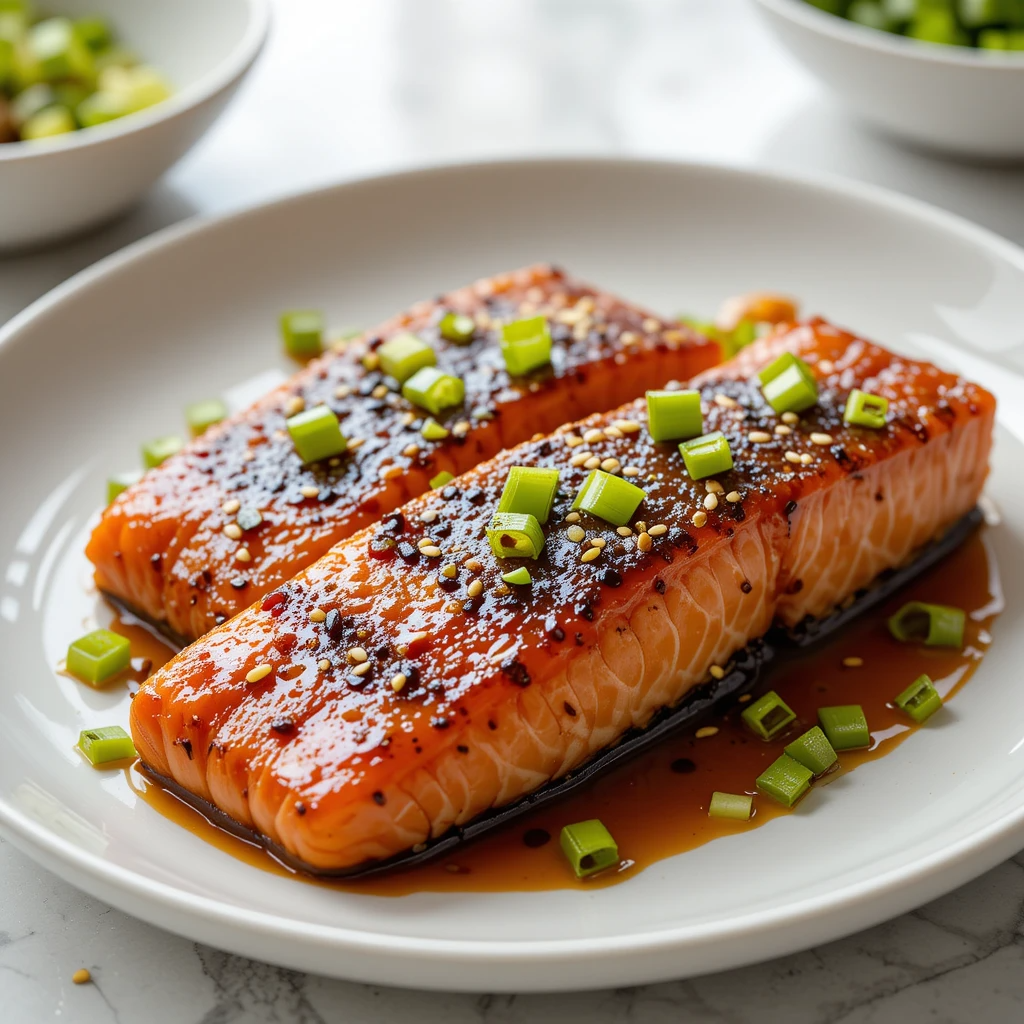 Perfectly Miso Salmon Recipe fillets with caramelized