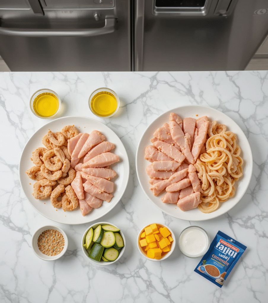 Sheet Pan Chicken Fajitas Smart ingredient substitutions for sheet pan chicken fajitas including chicken thighs, turkey strips, zucchini, yellow squash, coconut oil, and seasoning alternatives